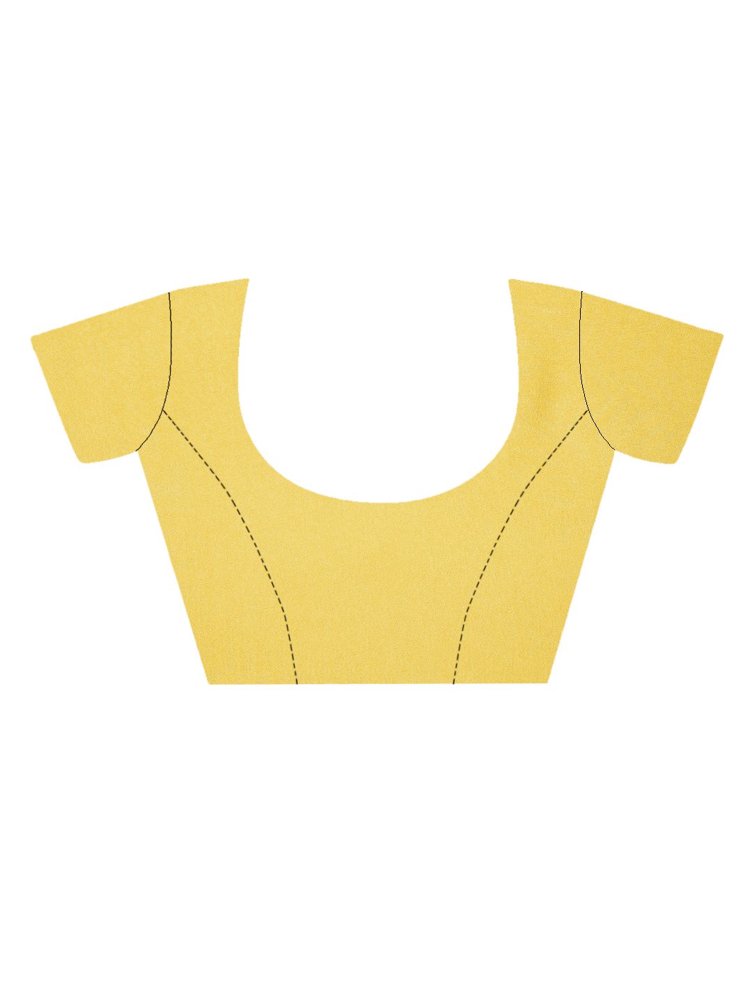 Linen Textile | Yellow Chinon Zari Piping saree - Image 8